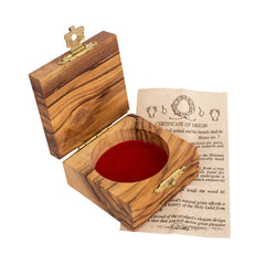 Olive Wood Jewelry Rosary Keepsake Confirmation Box Hand Made Jerusalem 2