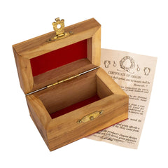 Hand Made Olive Wood Jewelry Rosary Keepsake Confirmation Box Jerusalem 2,9