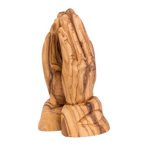 Hand Made Figurine from Natural Olive Wood Prayer Hands from Bethlehem 4,3"