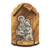 Image of Nativity Scene Jesus Family w/Star from Natural Olive Wood from Bethlehem 3,9"