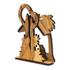 Image of Wooden Statue Nativity Scene from Natural Olive Wood from Bethlehem 4"