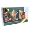 Image of 3 Jewelry Nativity Scene Set Handmade from Natural Olive Wood from Bethlehem 2,7"