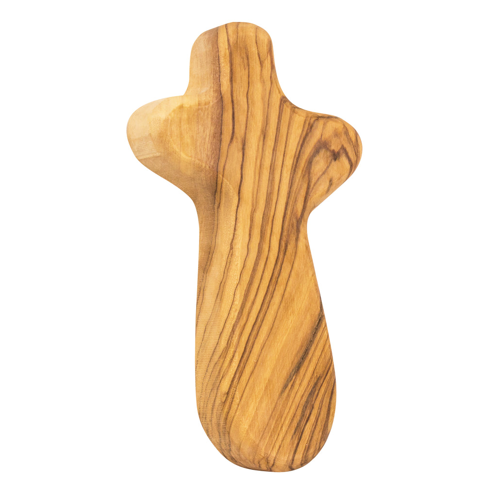 Wooden Christianity Cross from Natural Olive Wood from Bethlehem Handmade 4,3"