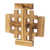 Image of Jerusalem Cross Handmade Natural Olive Wood Prayers Symbol from Bethlehem 3,1"
