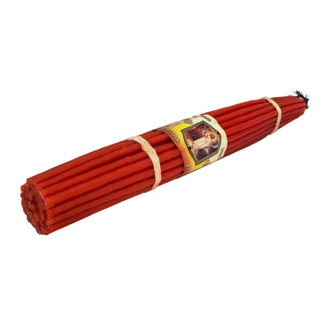 Natural Wax Candles 33 Jerusalem Candles in Red from the Church of Holy Sepulcher 29 cm