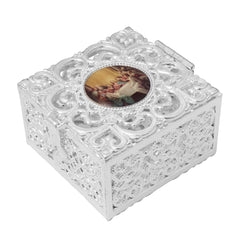 Vintage Silver Color Filigree Rosary Box from Holy Land 21,5"