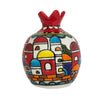 Image of Decorative Vase Ceramic Pomegranate Figurine Handmade Old Сity Jerusalem 3,5"