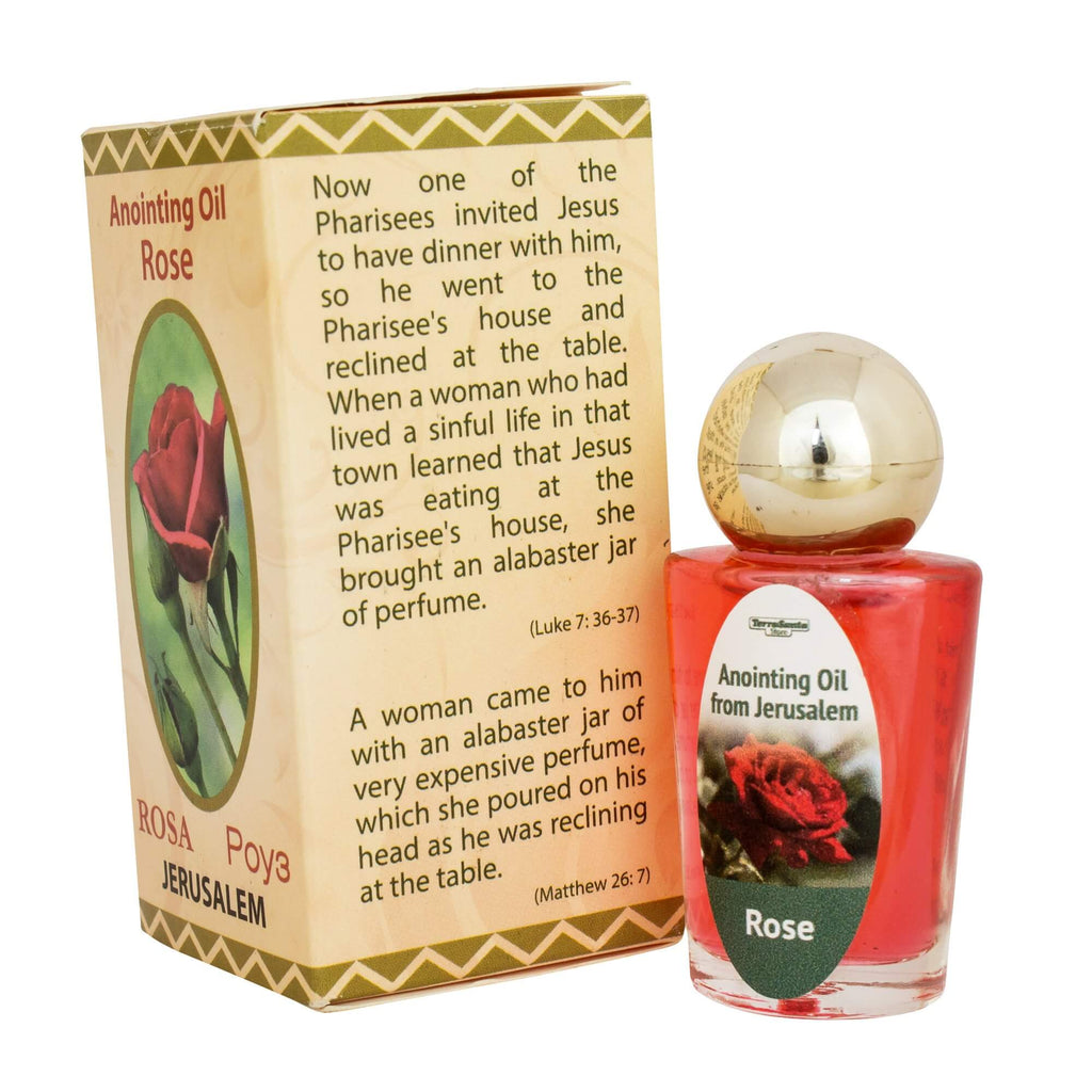 Anointing Oil Rose from Holy Land Blessed in Jerusalem by Terra Santa 0,6 fl.oz (20 ml)