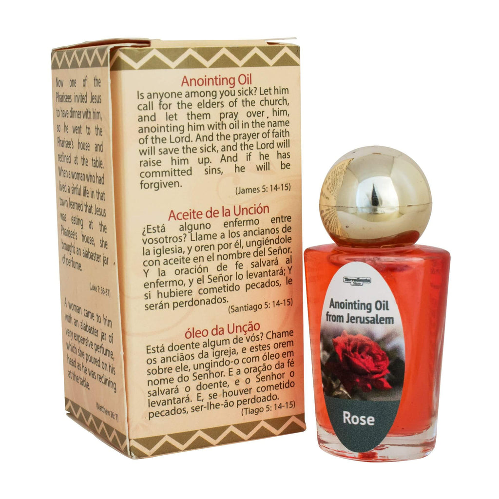 Anointing Oil Rose from Holy Land Blessed in Jerusalem by Terra Santa 0,6 fl.oz (20 ml)