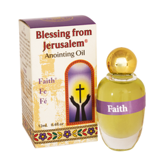 Natural Authentic Anointing Oil Faith by Ein Gedi Blessed from Jerusalem 0,4 fl.oz (12 ml)