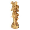 Image of Carved Figurine Jesus the Good Shepherd Olive Wood Handmade Bethlehem 7,3"