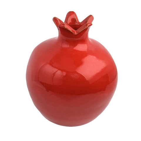 Classic Red Pomegranate Vase Ceramic Decorative Figurine Handmade from Jerusalem 3,6"