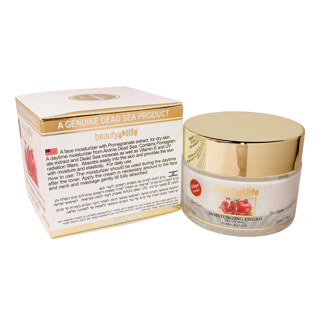 Moisturizing Cream w/ Pomegranate Beauty Life Dead Sea Minerals 1.75fl.oz/50ml