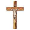 Image of Christian Wall Cross Сrucifix Olive Wood Handmade from Bethlehem 8"