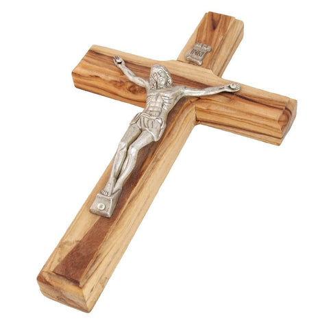 Hand Made Wall Cross Saint Benedict the Holy Land 14cm/ 5.5inch - Holy Land Store