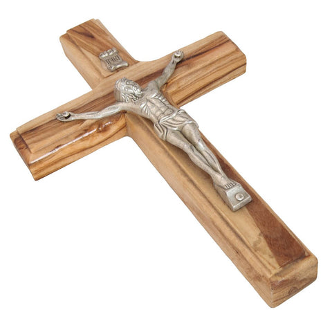 Hand Made Wall Cross Saint Benedict the Holy Land 14cm/ 5.5inch - Holy Land Store