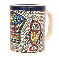 Handmade decorative mug Tabgha Armenian Ceramics Jerusalem