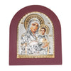 Image of Orthodox Icon Jerusalem Virgin Mary Silver Plated 925 13 x 11 cm