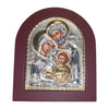 Image of Orthodox Icon Holy Family Silver Plated 925 13 x 11 cm
