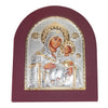 Image of Orthodox Icon Bethlehem Virgin Mary Silver Plated 925 13 x 11 cm