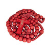 Image of Catholic natural Wooden Prayer Beads Red Rosary with Crucifix from Jerusalem 20"