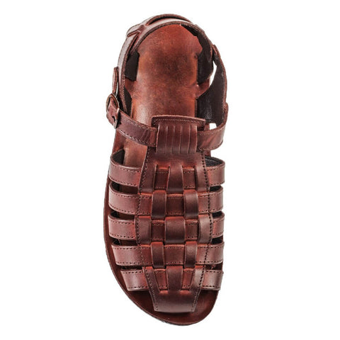 Handmade Natural Camel Leather Antique Sandals for Men Biblical Jerusalem 6-13 US