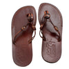 Image of Women's Sandals Natural Genuine Leather Camel Thin Strap from Jerusalem