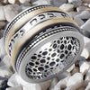 Image of Rotating Ring w/ Ana Bekoach Blessing Kabbalah Jerusalem Talisman Silver 925 Gold 9K