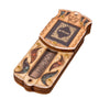 Image of Handmade Wooden Car Mezuzah Case w/Gemstone and Non Kosher Scroll Tehillim 4"