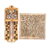 Image of Carved Car Mezuzah Case Handmade Gemstone and Non Kosher Scroll Shadai 4"