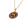 Image of Pendant medallion w/ Blessing Prayer & Chai Hai 14K Gold Jewelry from Holy Land