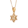 Image of Kabbalah Pendant Star of David Chai Hai Amulet 14K Gold Jewelry from Holy Land