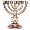 Image of Jewish Blessed Menorah 7 Branches with Star of David Ornament Jerusalem Gift