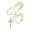 Image of Luminous Rosary Beads Decorated w/Cross Decor with Order of Saint Benedict 20"