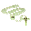 Image of Luminous Rosary Beads Decorated w/Cross Decor with Order of Saint Benedict 20"