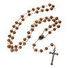 Image of Olive wood Handmade Rosary beads Prayer Knot with Holy Soil from Jerusalem 21"