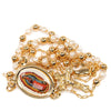 Image of Pendant Rosary Beads Decorated Gold-plated Crucifixion Jerusalem Holy Land 12"