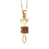 Image of Amulet Pendant Yeshua Symbol Israel 14K Gold Jewelry w/ Nano Sim plate from Holy Land