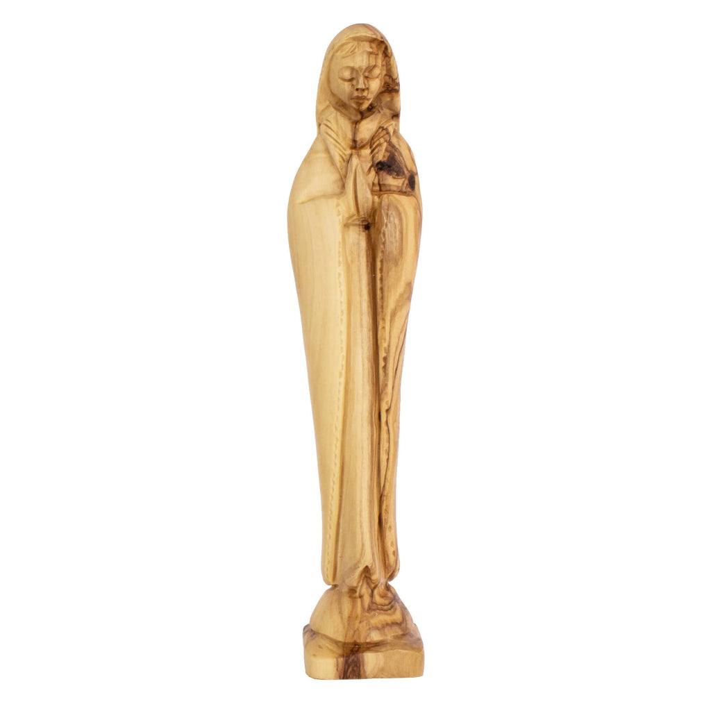 Carved Figurine Statue Madonna Virgin Mary Olive Wood Hand Made 8,5" Bethlehem