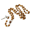 Image of Olive wood Handmade Rosary beads Prayer Knot with Holy Soil from Jerusalem 23"