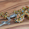 Image of Rosary Beads Light Multicolored Crystals w/Сrucifix & Holy Soil Jerusalem 23,5"