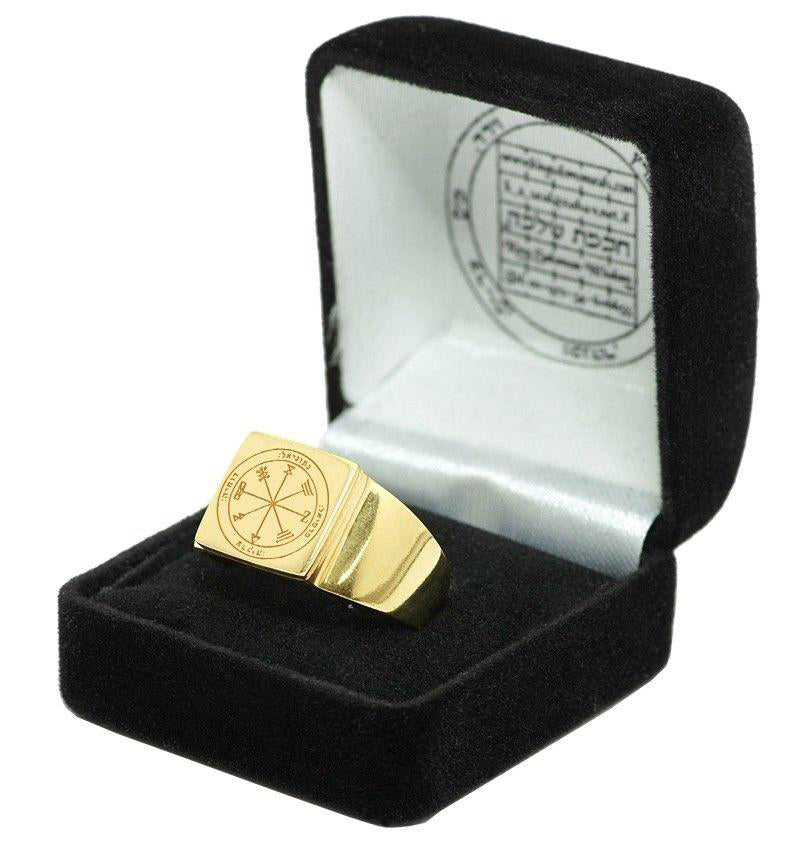 King Solomon Kabbalah Signet Ring Profusion Seal Pentacle Amulet Silver 925 (6-13 sizes)
