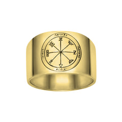 King Solomon Kabbalah Ring Profusion Seal Pentacle Amulet Silver 925 (6-13 sizes)