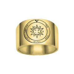 Tranquility & Equilibrium Seal Ring Pentacle King Solomon Silver 925 (6-13 sizes)
