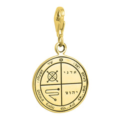 Against Evil Eye Seal Pentacle King Solomon Wisdom Pendant Amulet Carabin Silver 925 Ø 0,6