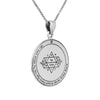 Image of Pendant Seal of King Solomon's Leader to Heaven Amulet Kabbalah Fifth Pentacle Jupiter Silver 925