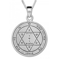 Kabbalah Pendant Health Seal Pentacle King Solomon Wisdom Amulet Silver 925