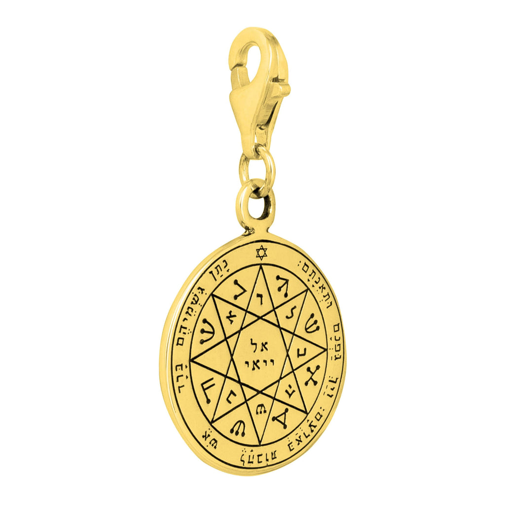 Guarding & Protection Seal Pentacle King Solomon Pendant Gold-1