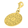 Image of Guarding & Protection Seal Pentacle King Solomon Pendant Gold-5