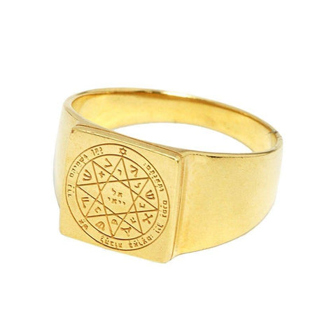 Seal of Guarding and Protection Signet Ring Pentacle King Solomon Silver 925 (6-13 sizes)